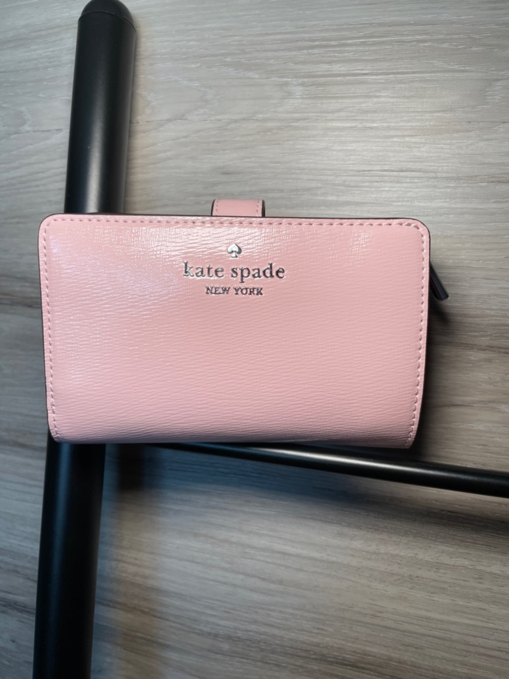 NWT- Women's Kate Spade Madison Textured Patent Leather Medium Bifold Wallet